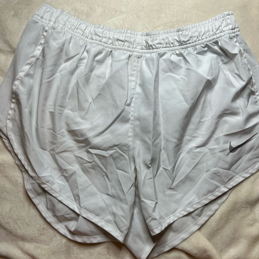 White Nike Running Shorts
